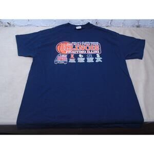 Vintage Illinois Fighting Illini Final Four Graphic T Shirt NCAA Basketball XXL